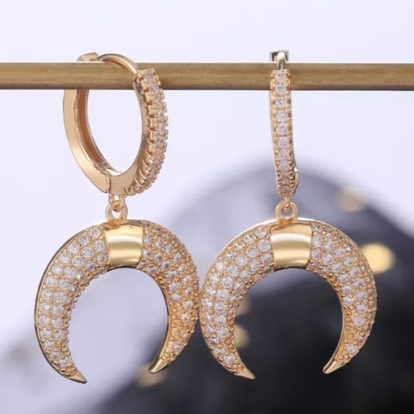 18K gold plated drop earrings - Picture 4 of 7